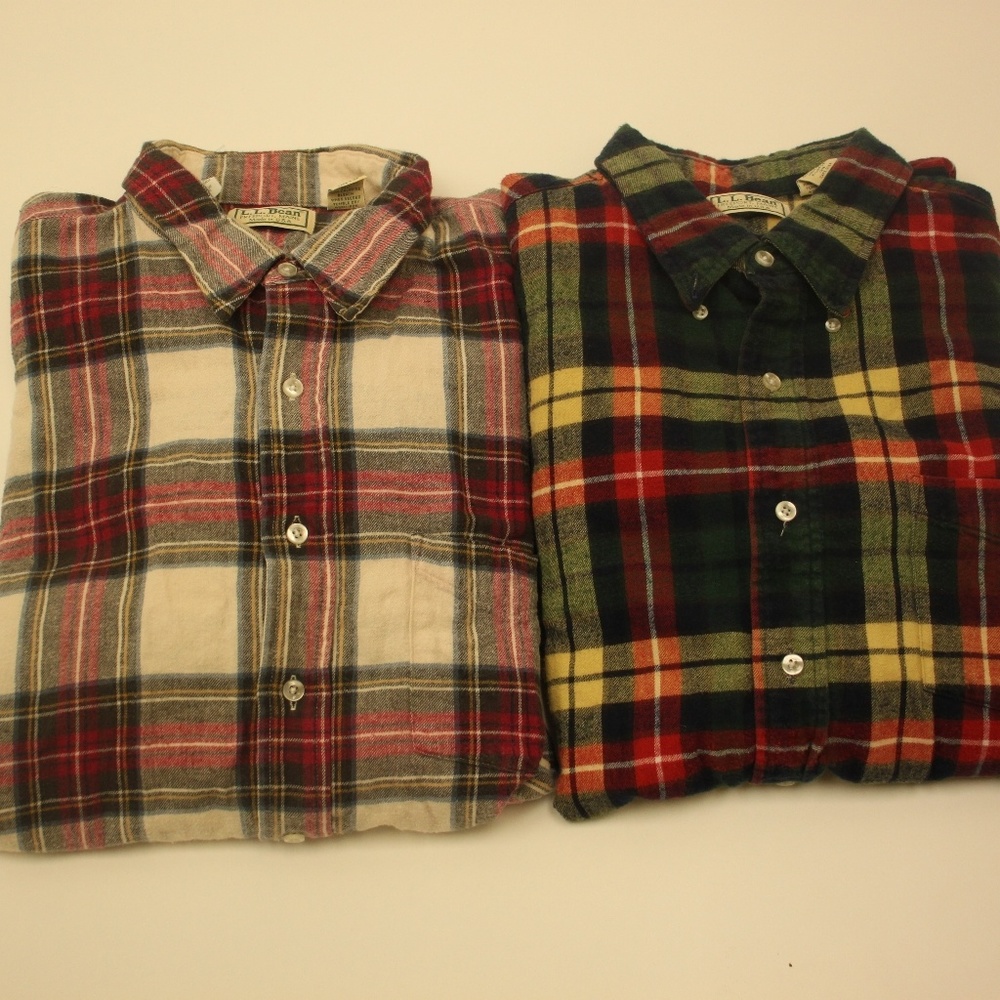 Two LL Bean made in usa cotton Shirt xl